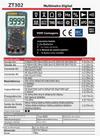 Multímetro Digital True RMS ZT 301 302 303 Com Seleção Automática De Faixa, Voltímetro, Amperímetro Multímetro Digital True RMS ZT 301 302 303 Com Seleção Automática De Faixa, Voltímetro, Amperímetro