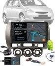 Multimídia 2 Din 9" Polegadas Android Fit 2003 até 2008 Espelhamento Bluetooth USB + Chicotes + Câmera Ré