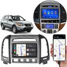 Multimídia 7 Polegadas Santa Fé 2006-2012 Android-Auto MP5 Bluetooth + Moldura