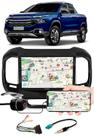 Multimídia 9" Polegadas Fiat Toro Espelhamento USB Bluetooth + Moldura Painel + Chicotes + Câmera de Ré