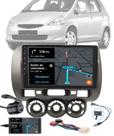 Multimídia 9" Polegadas Fit 2003 à 2008 Espelhamento USB Bluetooth + Câmera de Ré + Moldura + Chicote Ligação + Adaptador Antena