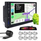 Multimídia + Câmera Ré + Sensor Dianteiro Traseiro Prata Fiat Doblo 2001 2002 2003 2004 2005 2006 2007 Espelhamento CarPlay Android Auto