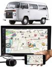 Multimídia E-Tech Vw Kombi Bluetooth Espelhamento Android IOS + Moldura Painel + Câmera Ré