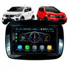 Multimídia MP5 Automotivo 7 Polegadas Bluetooth USB Com CarPlay e Android Auto Sem Fio Moldura Fiat Mobi 2016 até 2025