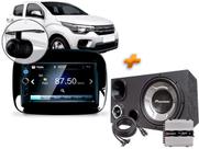 Multimídia Mp5 Fiat Mobi + Câmera + Moldura + Caixa Trio + Modulo Taramps