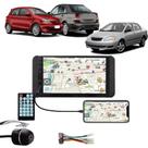 Multimídia Toyota Etios Hatch Sedan Corolla 2003 á 2007 com Espelhamento Bluetooth USB SD Card + Moldura + Câmera Borboleta + Adaptador de Antena + Ch