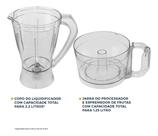 Multiprocessador britânia Bmp900 1000w 3 em 1 inox Preto