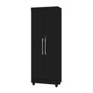 Multiuso / Armário / Roupeiro / organizador / Sapateira TEX com Chave 02 Portas e 05 Repartições Cor Preto Multiuso / Armário / Roupeiro / organizador / Sapateira TEX com Chave 02 Portas e 05 Repartições Cor Preto