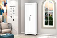 Multiuso / Armário TEX 2 Portas Com Puxadores Cromados e Chave Cor Branco Multiuso / Armário TEX 2 Portas Com Puxadores Cromados e Chave Cor Branco