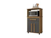 Multiuso/Balcão/Bancada/Organizador TOR 1 Gaveta Com Corrediça Telescópica 2 Portas e Prateleira Interna Nicho Para Forno ou Micro-Ondas Puxadores em