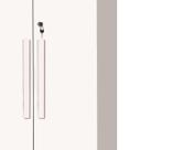 Multiuso / Organizador Com Chave 2 Portas Com Prateleiras Internas Cor Branco/Canelato
