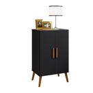 Multiuso Pequeno 2 Portas Preto Quarto