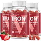 Multivitamínico Iron Gummies VEGEPOWER com vitamina C e morango