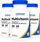 Multivitamínico Nutricost 120 cápsulas vegetarianas com probióticos