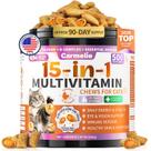 Multivitamínico para Gatos Carmelie 15 em 1 com Taurina, 500 Mastigáveis