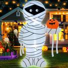 Múmia inflável de Halloween de 1,2 m TRMESIA com luzes LED