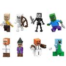 Mundo montado em minifigura da série Minecraft de blocos de construção