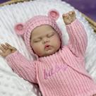 Muñeca Reborn Bebé GUESSBELLY 50 cm con Venas Visibles, Dormida y Gordita
