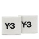 Munhequeira Adidas Tennis Y-3 Curta Com 2 Unidades Branca e Preta