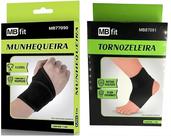 Munhequeira e Tornozeleira MbFit Ajustável Neopreme Kit C/4