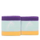 Munhequeira Head Curta 2.5 Azul Claro Roxo e Amarelo - Com 2 Unidades