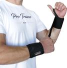 Munhequeira Profissional Preta Pulso Proteção Musculação
