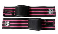 Munhequeira Simples Preto com Rosa Pulso Treino Força Munhequeira Simples Preto com Rosa Pulso Treino Força
