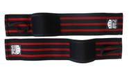 Munhequeira simples Preto com Vermelho Treino Academia Pulso