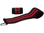 Munhequeira Tênis Prottector Stronger Ajustável - Preto e Vermelho 1 Par