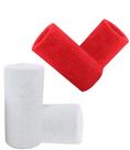 Munhequeira Toalha 15cm Pack 2 Pares Cores Vermelha e Branca