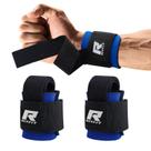 Munhequeiras RitFit com Alças para Musculação Azul em Neoprene Munhequeiras RitFit com Alças para Musculação Azul em Neoprene