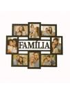 Mural de Fotos Família em MDF Preto, Painel Decorativo de Parede com 8 Espaços 10x15cm, 49x62cm, Acompanha Fita Dupla Fa Mural de Fotos Família em MDF Preto, Painel Decorativo de Parede com 8 Espaços 10x15cm, 49x62cm, Acompanha Fita Dupla Fa
