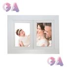 Mural Painel Multifotos Para 2 Fotos 10x15 A6 Moldura Dupla Branco