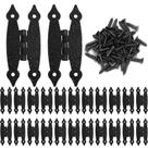 Murtenze Paquete de 24 Bisagras en H Negras Antiguas de Hierro Fundido de 9 cm Murtenze Paquete de 24 Bisagras en H Negras Antiguas de Hierro Fundido de 9 cm
