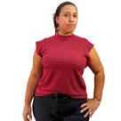 Muscle tee blusa de gola redonda plu size