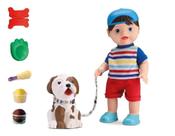 My Little Colection My Pet(Boy) Boneco C/Cachorro e Acessórios. - Diver Toys