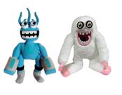 My Singing Monsters Kit 2 pelúcias Gelo e Mammot Branco