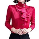 N-F0202 Camisa Babado Cetim N-F0202 Camisa Babado Cetim