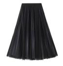 N-F3706- Saia Feminina Midi Festa Luxo Tule Camadas de forro Brilhante Bailarina Moda Evangélica Apresentação 5JL3107