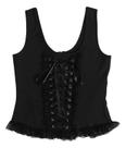 N-G1503-Blusa Feminina Cinta Espartilho Top Cropped Corset Amarração