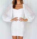N-H2308-Vestido Festa Evento Luxo Franzido Ano Novo Tubinho Ag651
