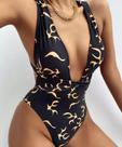 N-J2001-Bikini Biquíni Maiô Lançamento Estampado Cavado Verão 513s