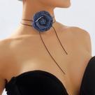 N-L0348 Colar Choker Flor Amarrar N-L0348 Colar Choker Flor Amarrar