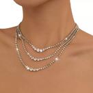 N-L0398-Colar Bijuteria Festa Luxo Pedraria Strass Casamento M2829
