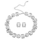 N-L19106-Conjunto Feminino Colar e Brinco Zirconia Redondo Casamento Noiva Festa Réveillon Formatura Presente Luxo