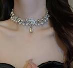 N-L2010-Colar Bijuteria Festa Luxo Choker Pedraria Casamento M0833