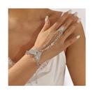 N-L2077-Pulseira Bijuteria Festa Luxo Jade Borboleta Pedraria D1604