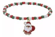 N-L3601-Pulseira Bijuteria Festa Luxo Papai Noel Pingente 17o35