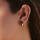 N-L3802-Brinco Feminino Coração Vermelho Strass Zirconia Festa Noiva Formatura Namorada Presente Delicado Brilho