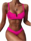 N0255-Bikini Biquíni Bojo Fio Aro V Asa Delta Neon Luxo Lançamento